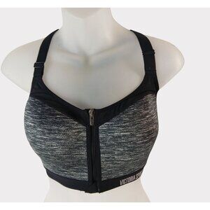 Victoria's Secret Sport VSX Zip Front Padded Sports Bra Size 32DDD Racerback